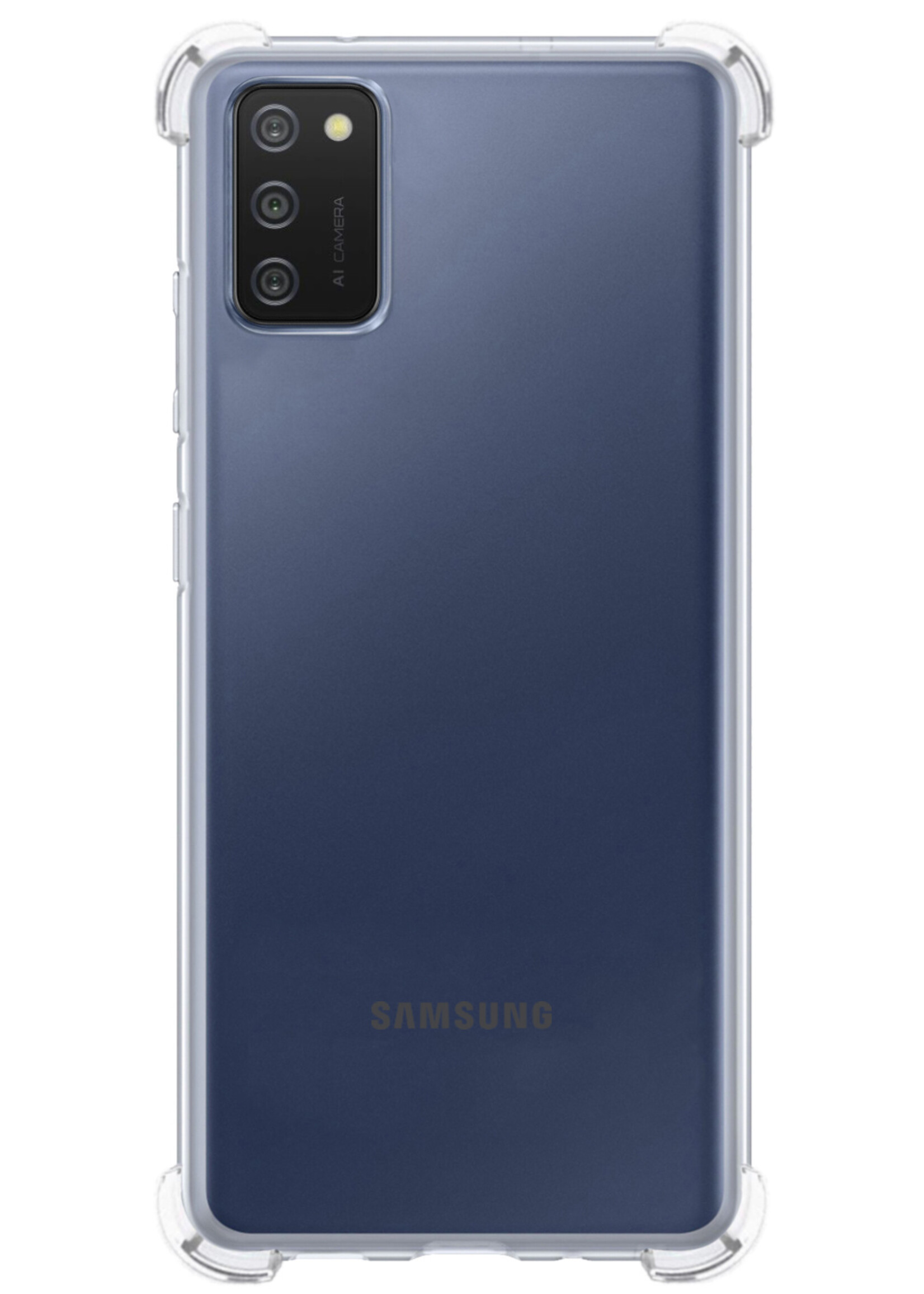 LUQ Hoesje Geschikt voor Samsung A03s Hoesje Shockproof Case Siliconen - Hoes Geschikt voor Samsung Galaxy A03s Hoes Cover Siliconen - Transparant