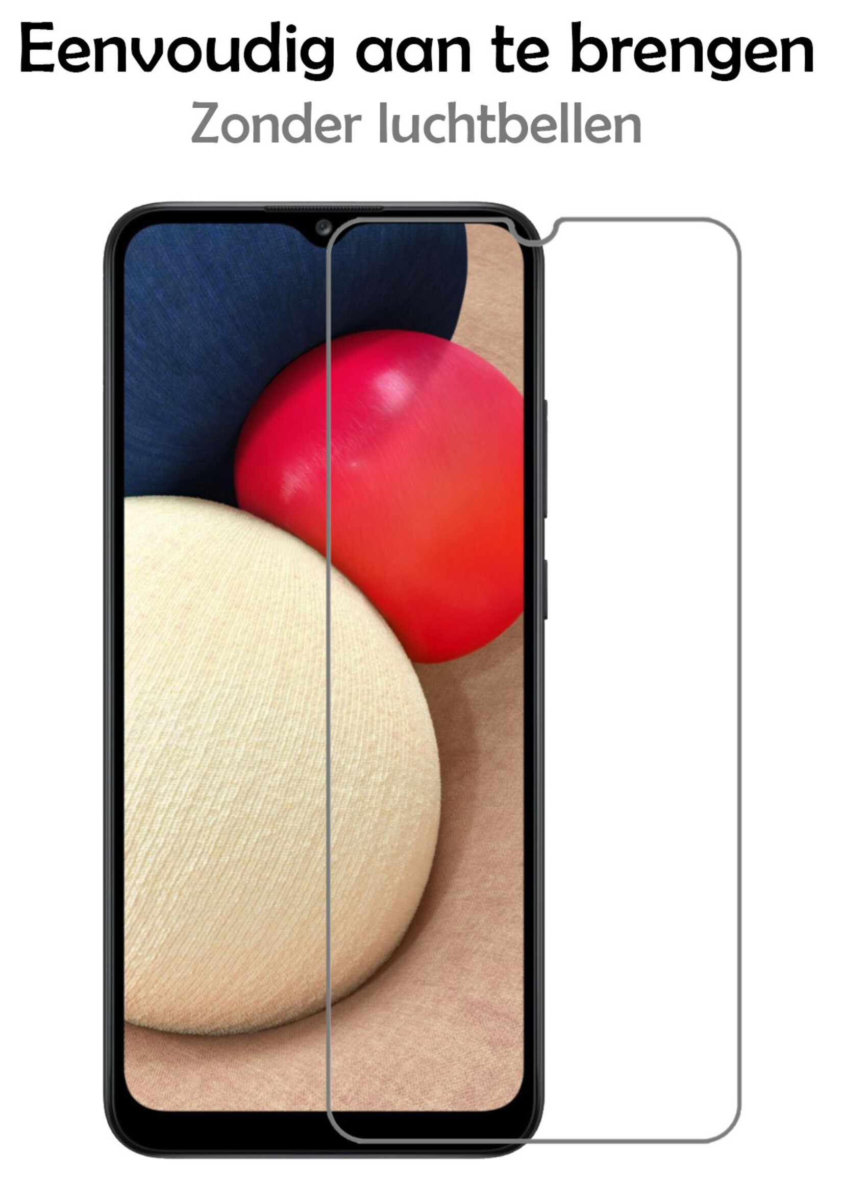 LUQ Screenprotector Geschikt voor Samsung A03s Screenprotector Beschermglas Gehard Glas - Screenprotector Geschikt voor Samsung Galaxy A03s Screenprotector Glas - 3 Stuks