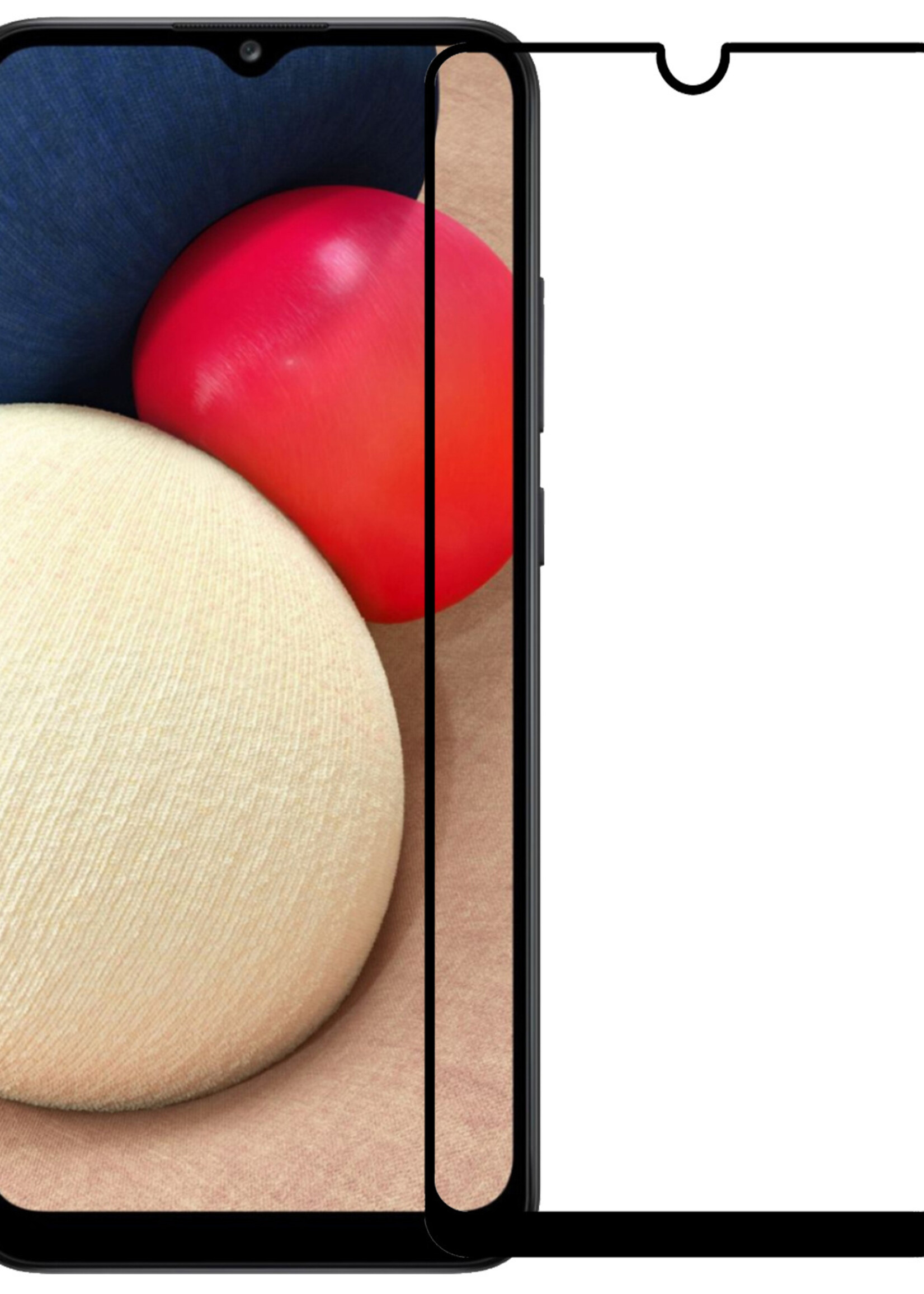 LUQ Screenprotector Geschikt voor Samsung A03s Screenprotector Glas Full Cover - Screenprotector Geschikt voor Samsung Galaxy A03s Screenprotector Full Cover