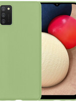 LUQ LUQ Samsung Galaxy A03s Hoesje Siliconen - Groen