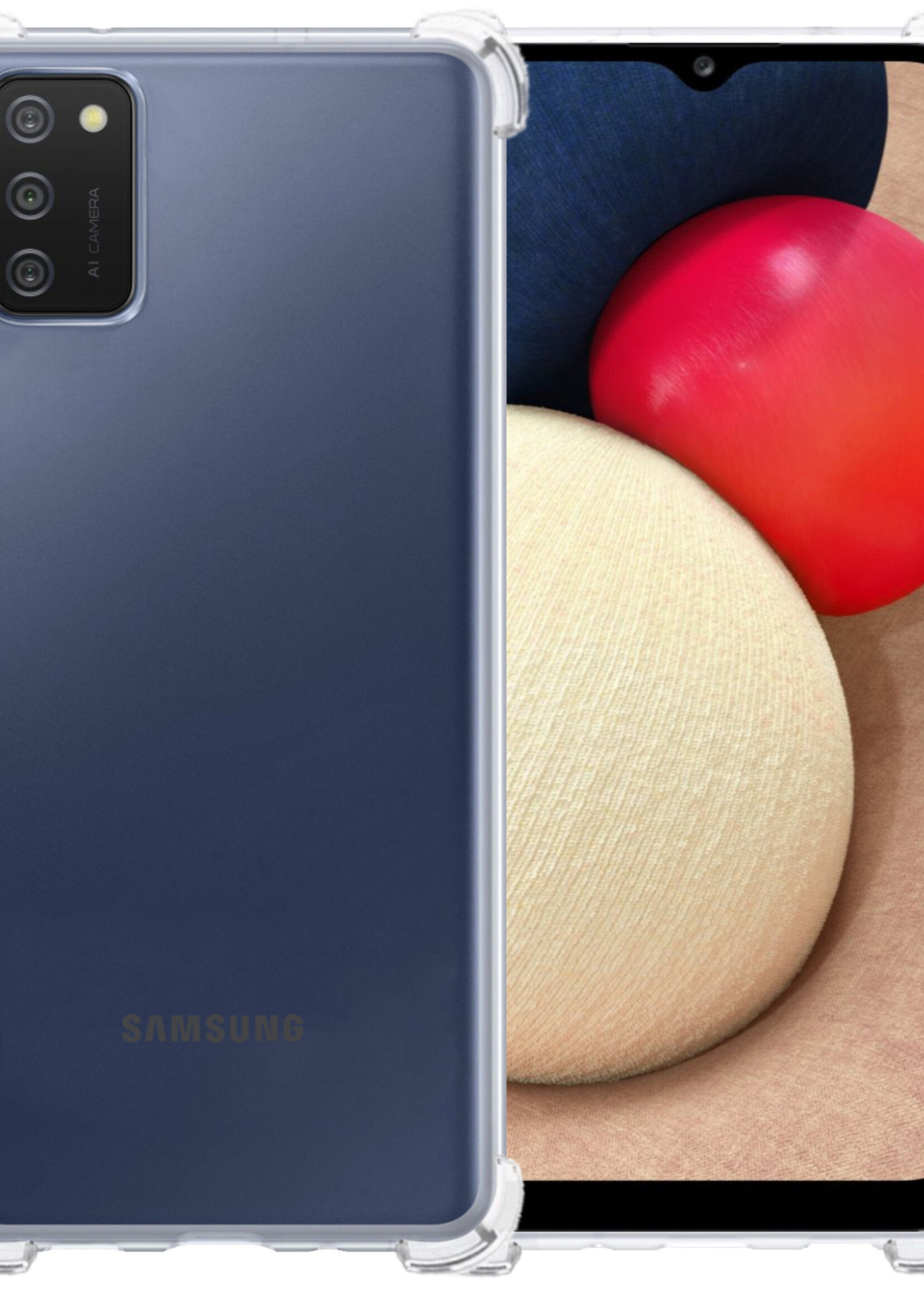 LUQ Hoesje Geschikt voor Samsung A03s Hoesje Shockproof Case Siliconen - Hoes Geschikt voor Samsung Galaxy A03s Hoes Cover Siliconen - Transparant