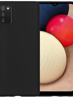 LUQ LUQ Samsung Galaxy A03s Hoesje Siliconen - Zwart
