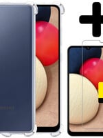 LUQ LUQ Samsung Galaxy A03s Hoesje Shockproof Met 2x Screenprotector