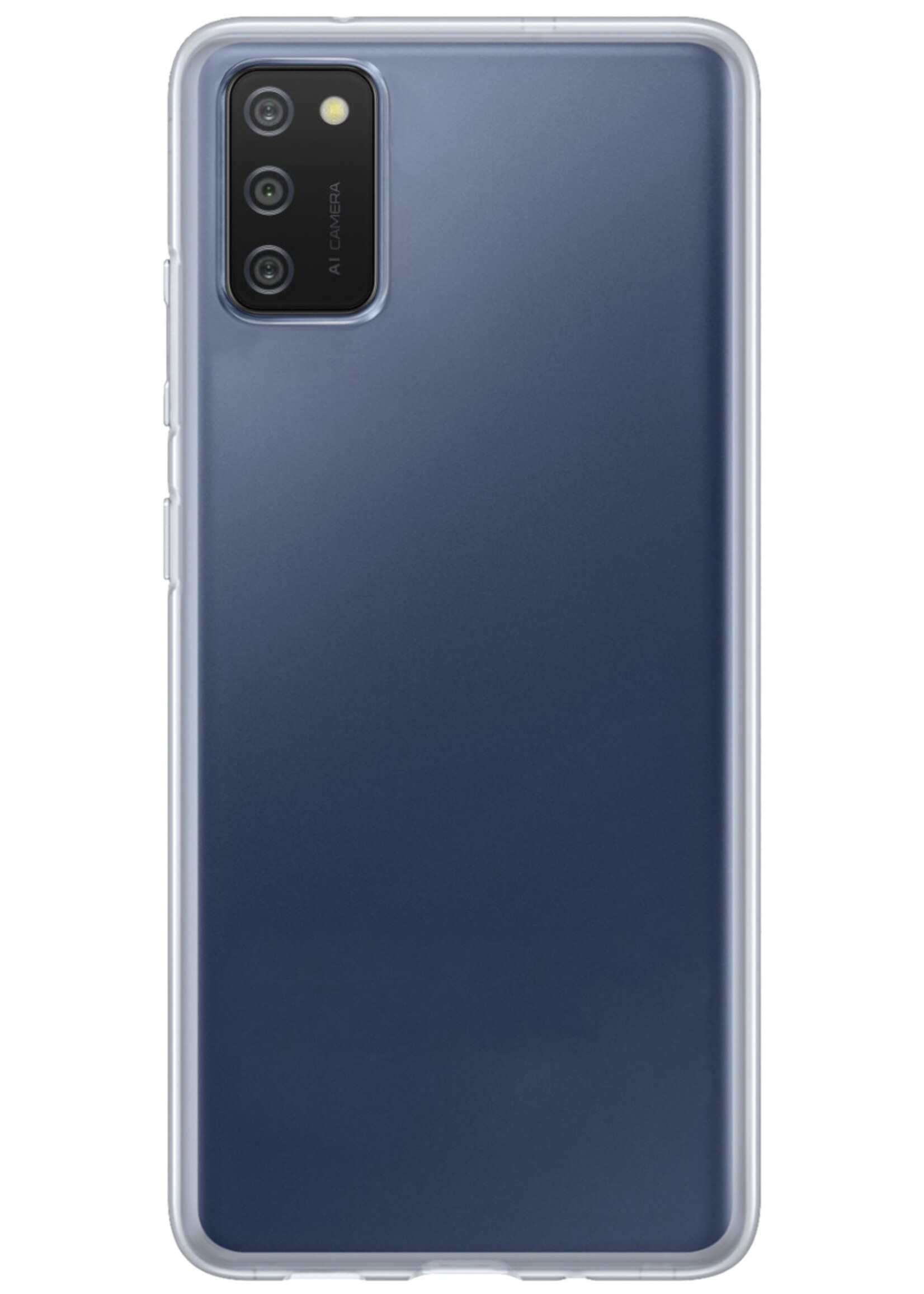 LUQ Hoesje Geschikt voor Samsung A03s Hoesje Siliconen Case Met Screenprotector - Hoes Geschikt voor Samsung Galaxy A03s Hoes Siliconen - Transparant