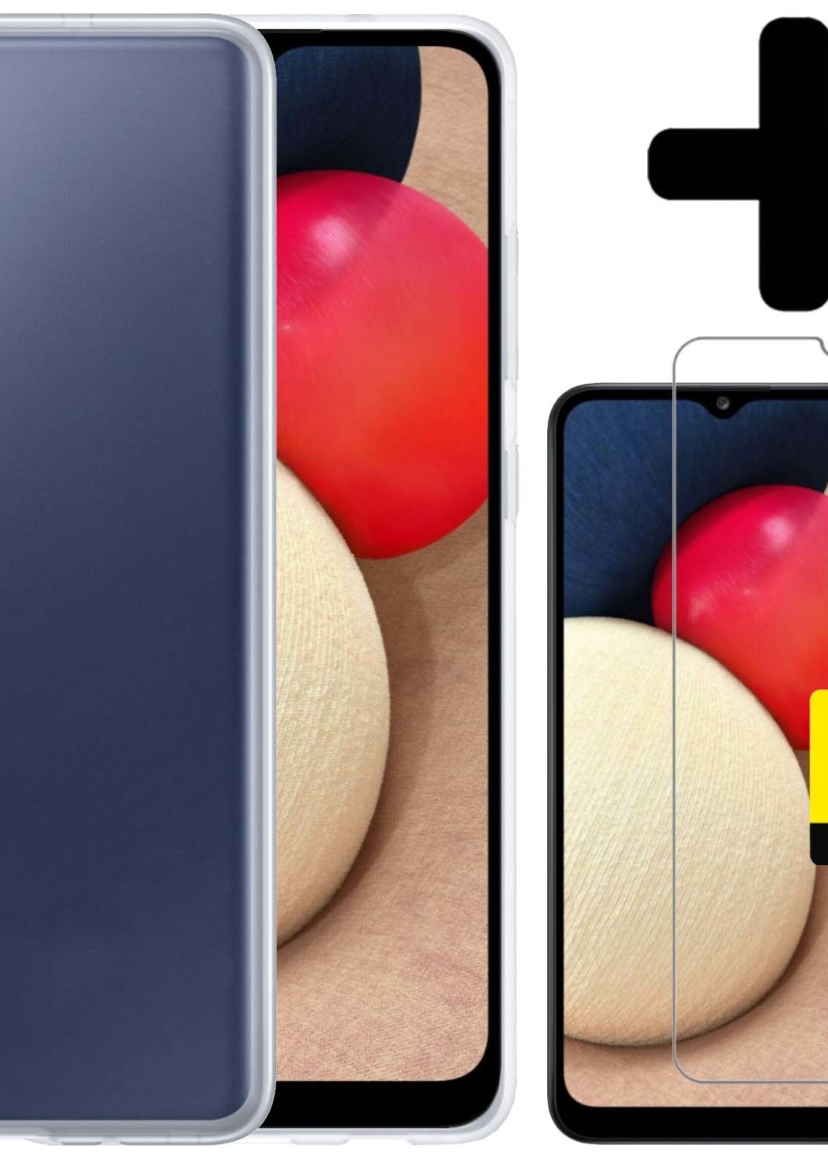 LUQ Hoesje Geschikt voor Samsung A03s Hoesje Siliconen Case Met 2x Screenprotector - Hoes Geschikt voor Samsung Galaxy A03s Hoes Siliconen - Transparant