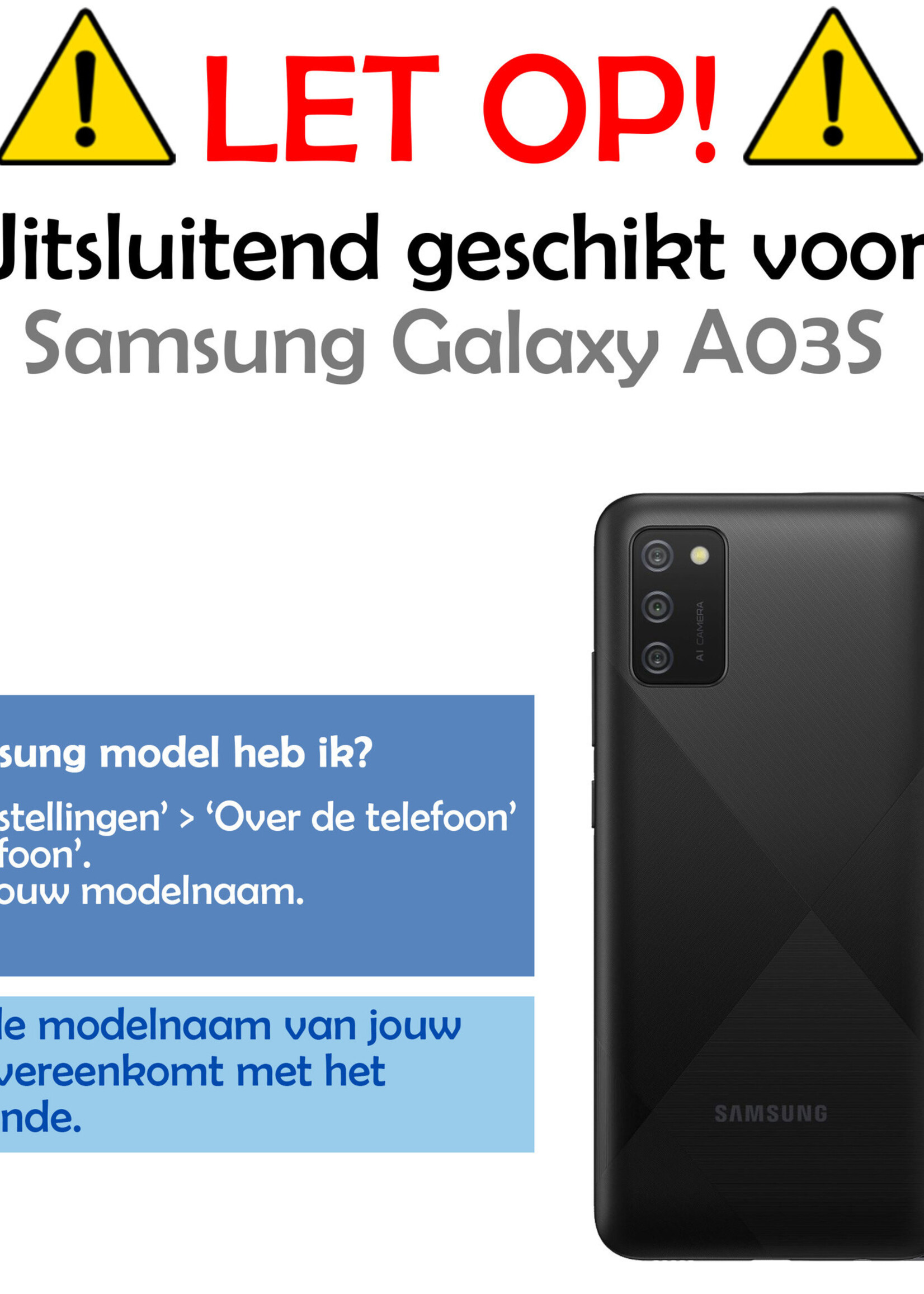 LUQ Hoesje Geschikt voor Samsung A03s Hoesje Siliconen Case Met 2x Screenprotector - Hoes Geschikt voor Samsung Galaxy A03s Hoes Siliconen - Wit