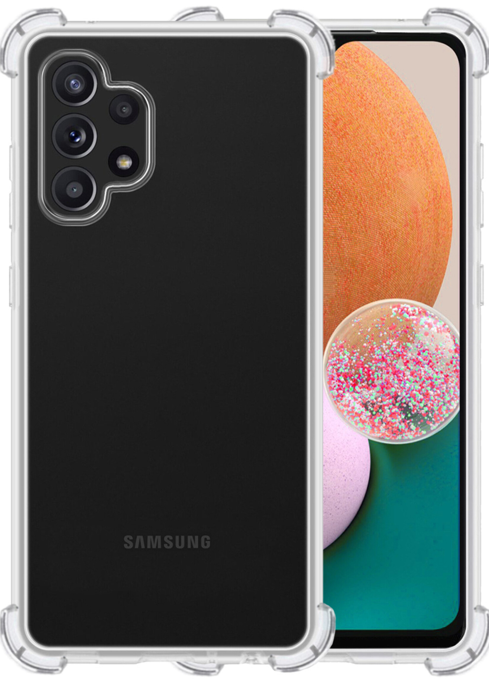 LUQ Hoesje Geschikt voor Samsung A13 4G Hoesje Shockproof Case Siliconen - Hoes Geschikt voor Samsung Galaxy A13 4G Hoes Cover Siliconen - Transparant