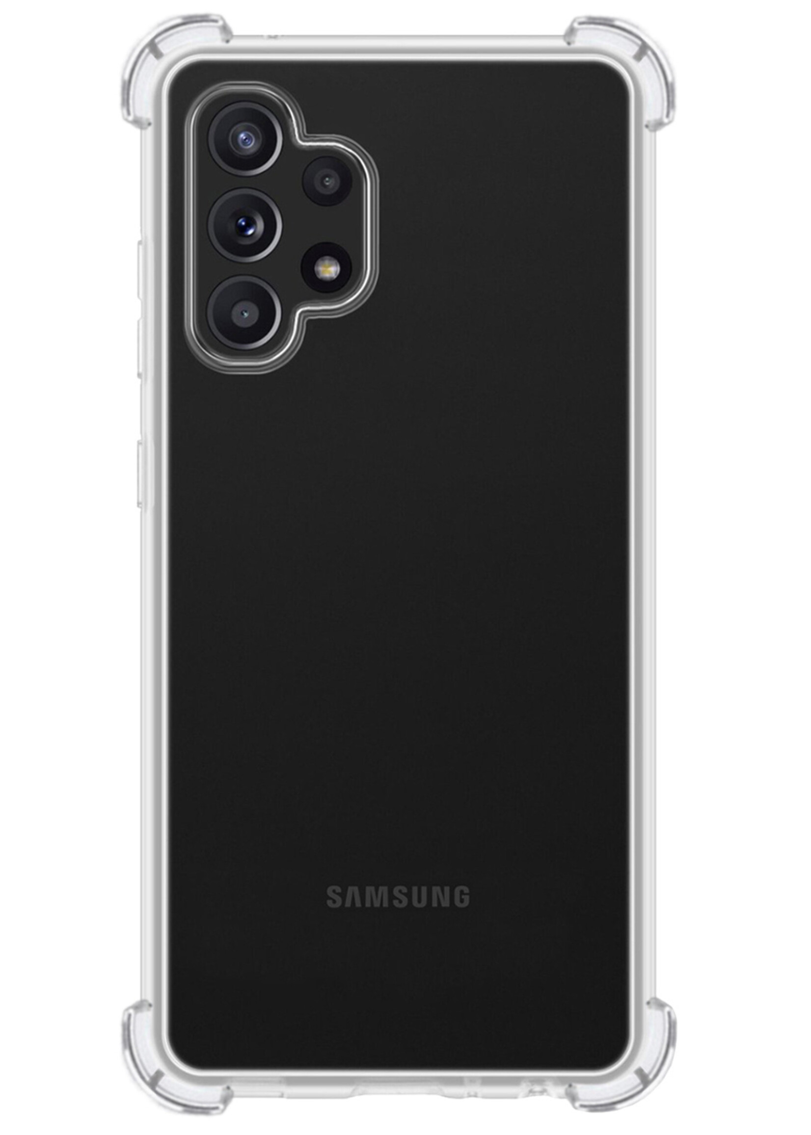 LUQ Hoesje Geschikt voor Samsung A13 4G Hoesje Shockproof Case Siliconen - Hoes Geschikt voor Samsung Galaxy A13 4G Hoes Cover Siliconen - Transparant