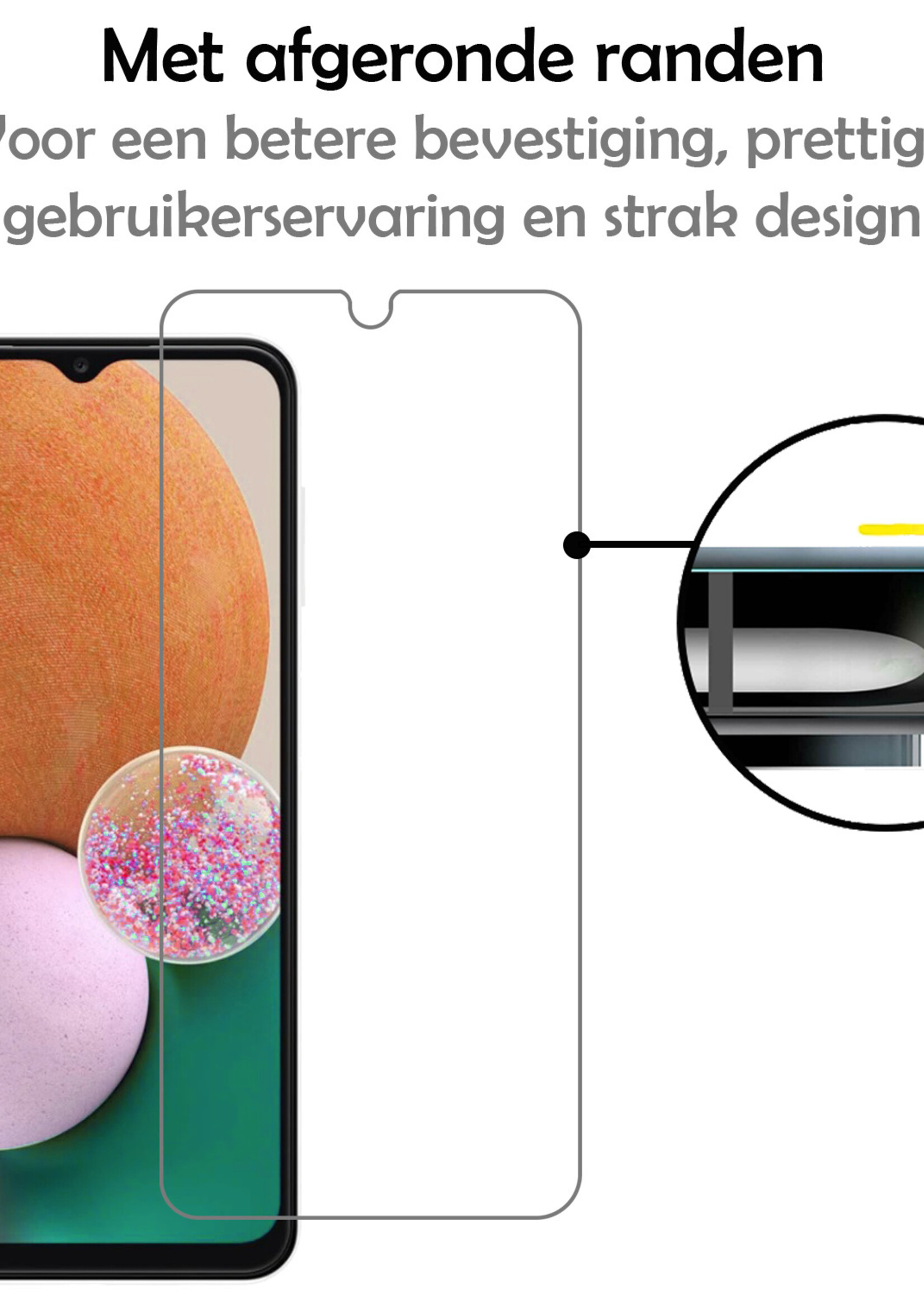 LUQ Screenprotector Geschikt voor Samsung A13 4G Screenprotector Beschermglas Gehard Glas - Screenprotector Geschikt voor Samsung Galaxy A13 4G Screenprotector Glas - 2 Stuks