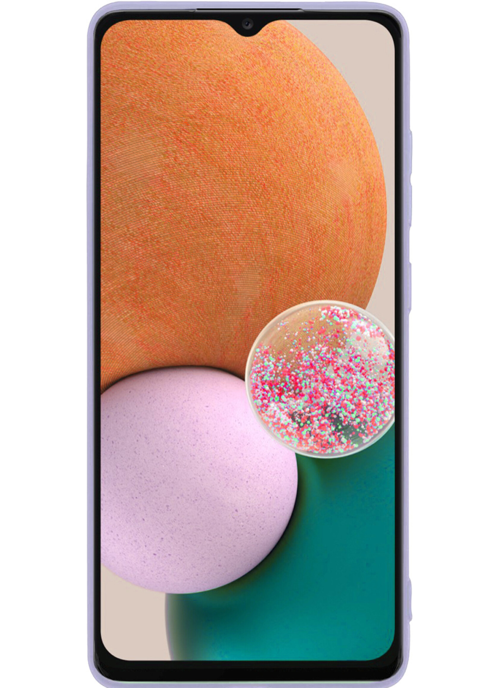 LUQ Hoesje Geschikt voor Samsung A13 4G Hoesje Siliconen Case - Hoes Geschikt voor Samsung Galaxy A13 4G Hoes Siliconen - Lila