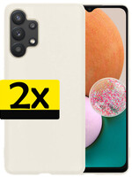 LUQ LUQ Samsung Galaxy A13 4G Hoesje Siliconen - Wit - 2 PACK