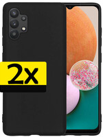 LUQ LUQ Samsung Galaxy A13 4G Hoesje Siliconen - Zwart - 2 PACK