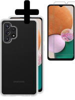 LUQ LUQ Samsung Galaxy A13 4G Hoesje Siliconen Met Screenprotector - Transparant