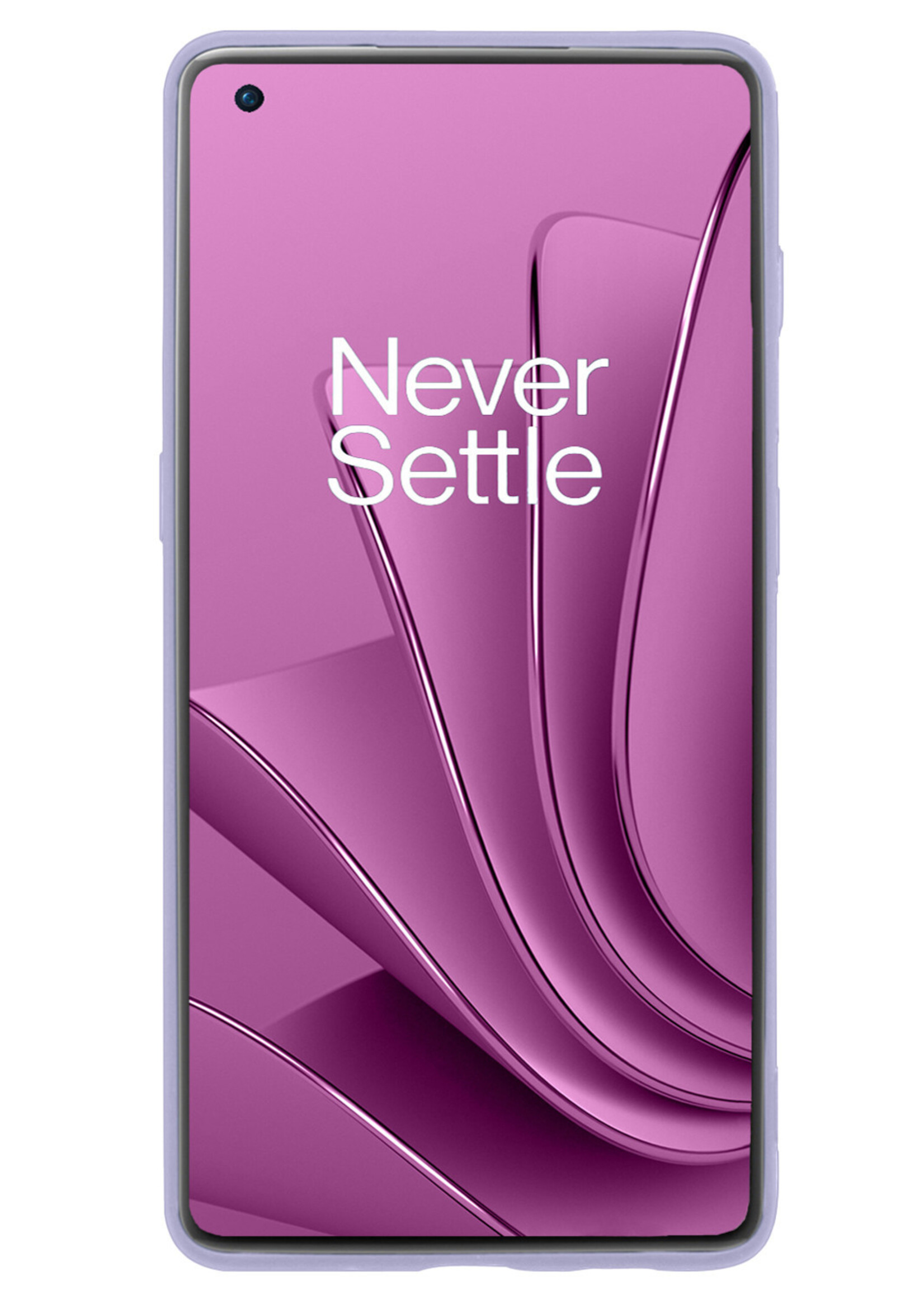 LUQ Hoesje Geschikt voor OnePlus 10 Pro Hoesje Siliconen Case - Hoes Geschikt voor OnePlus 10 Pro Hoes Siliconen - Lila