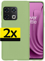 LUQ LUQ OnePlus 10 Pro Hoesje Siliconen - Groen - 2 PACK