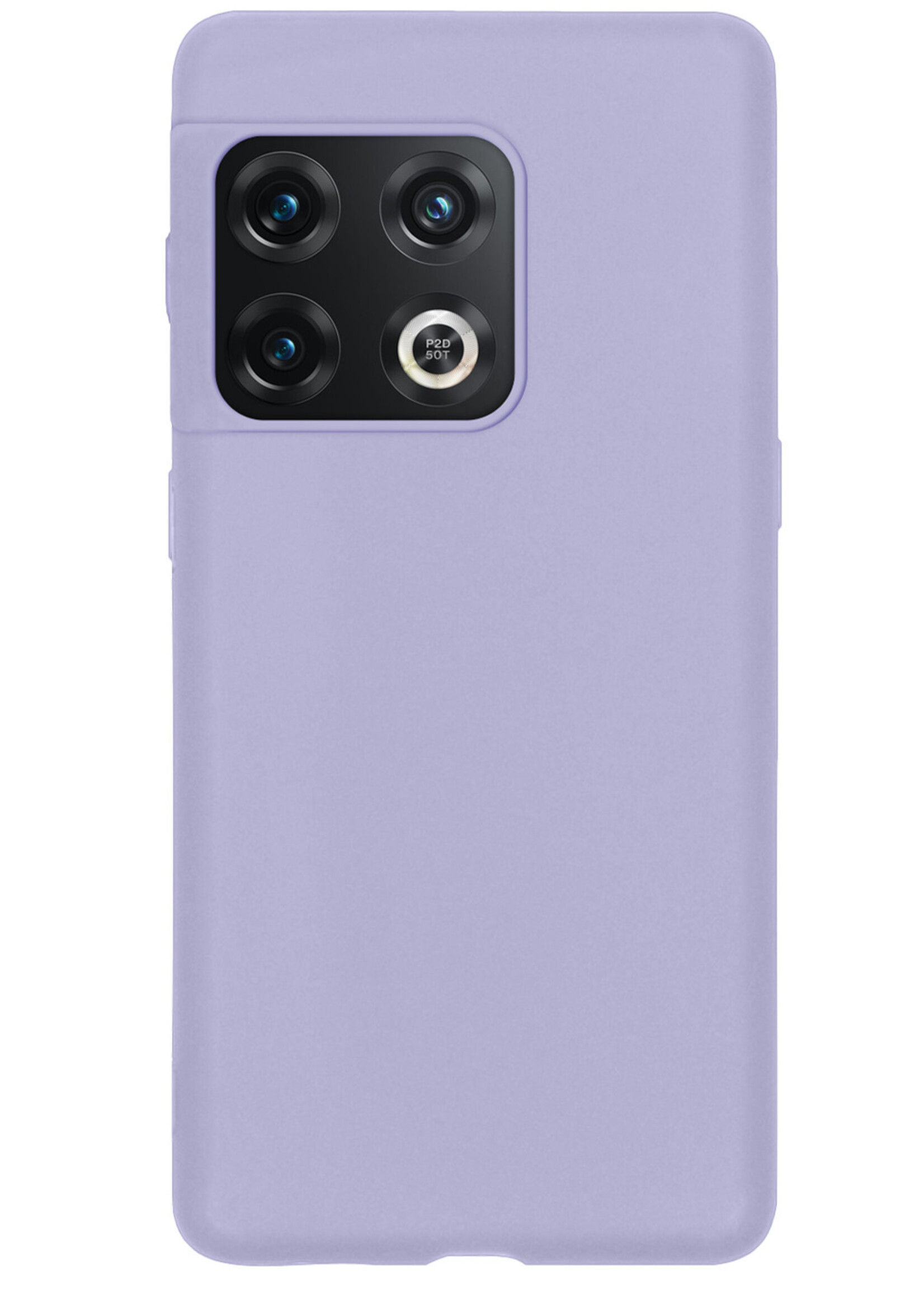 LUQ Hoesje Geschikt voor OnePlus 10 Pro Hoesje Siliconen Case - Hoes Geschikt voor OnePlus 10 Pro Hoes Siliconen - Lila - 2 Stuks