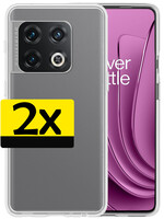 LUQ LUQ OnePlus 10 Pro Hoesje Siliconen - Transparant - 2 PACK