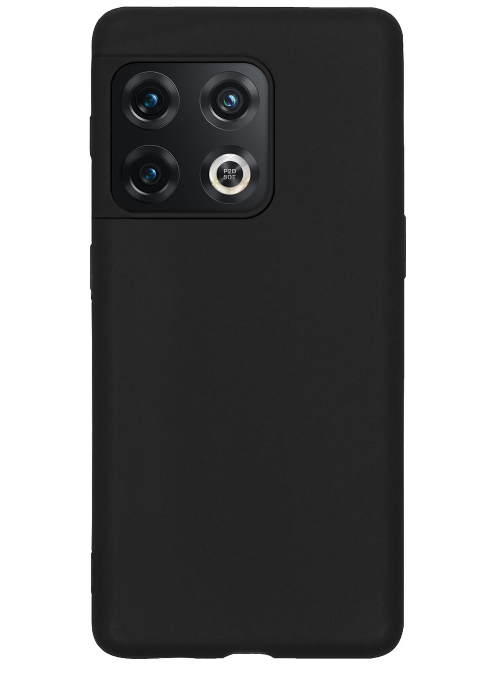 LUQ Hoesje Geschikt voor OnePlus 10 Pro Hoesje Siliconen Case - Hoes Geschikt voor OnePlus 10 Pro Hoes Siliconen - Zwart - 2 Stuks