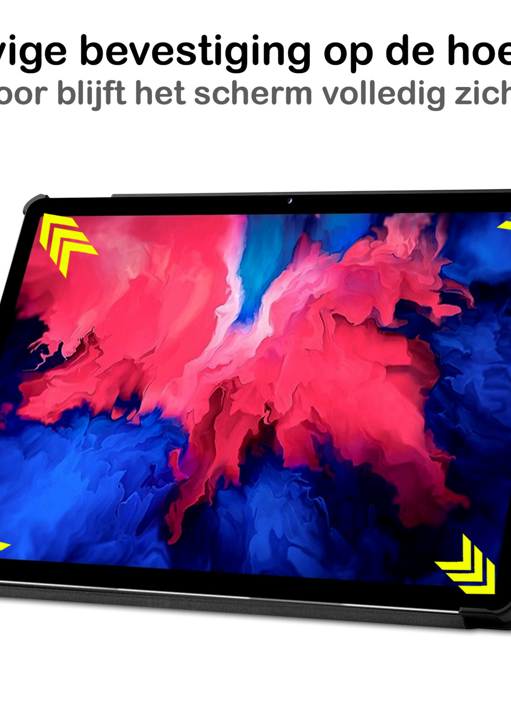 LUQ Hoes Geschikt voor Lenovo Tab P11 Plus Hoes Luxe Hoesje Book Case - Hoesje Geschikt voor Lenovo Tab P11 Plus Hoes Cover - Donkergroen