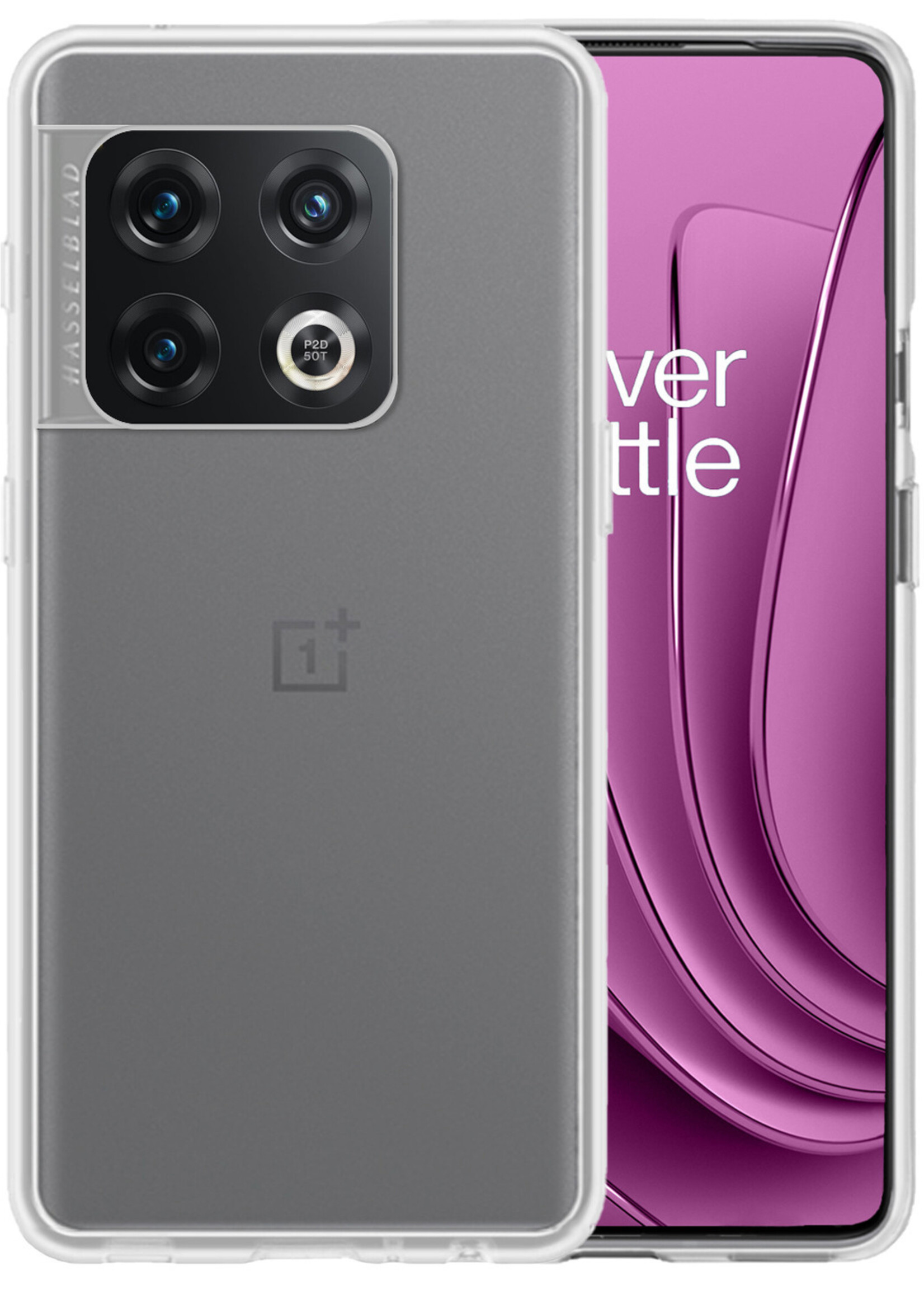 LUQ Hoesje Geschikt voor OnePlus 10 Pro Hoesje Siliconen Case - Hoes Geschikt voor OnePlus 10 Pro Hoes Siliconen - Transparant