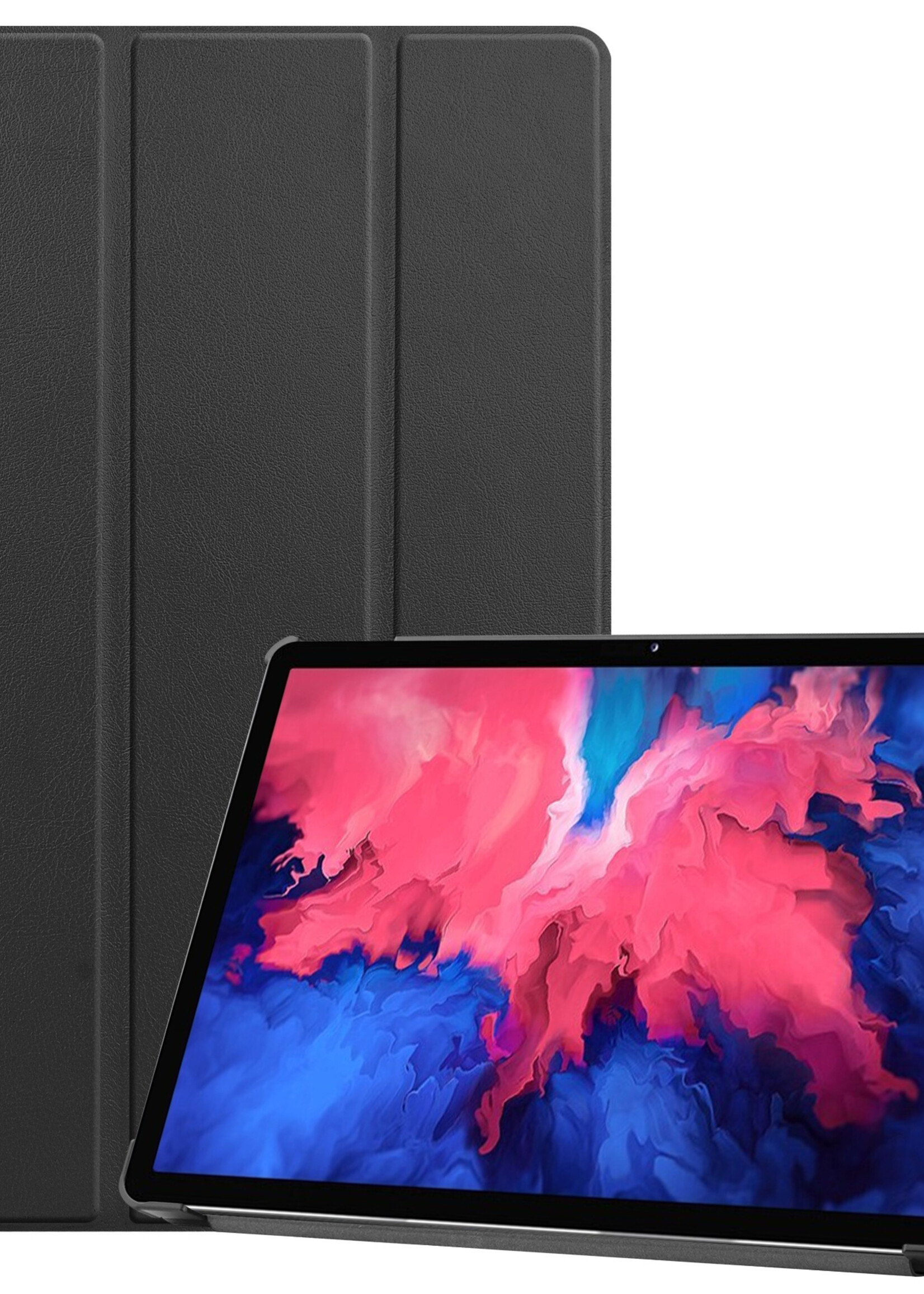 LUQ Hoes Geschikt voor Lenovo Tab P11 Plus Hoes Luxe Hoesje Book Case - Hoesje Geschikt voor Lenovo Tab P11 Plus Hoes Cover - Zwart