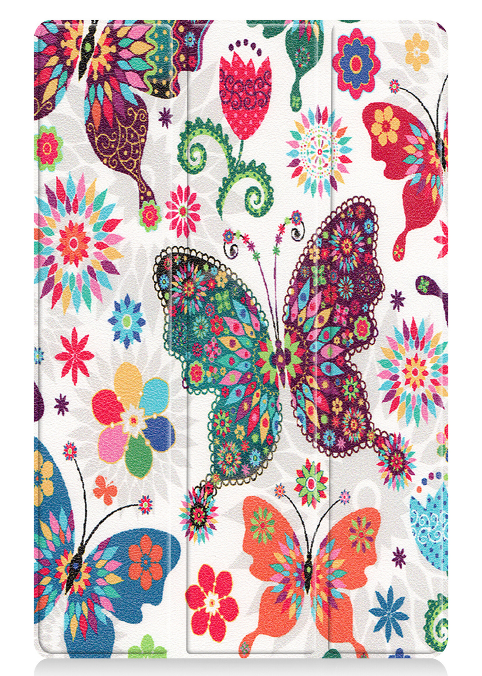 LUQ Hoes Geschikt voor Lenovo Tab P11 Plus Hoes Luxe Hoesje Book Case Met Screenprotector - Hoesje Geschikt voor Lenovo Tab P11 Plus Hoes Cover - Vlinders