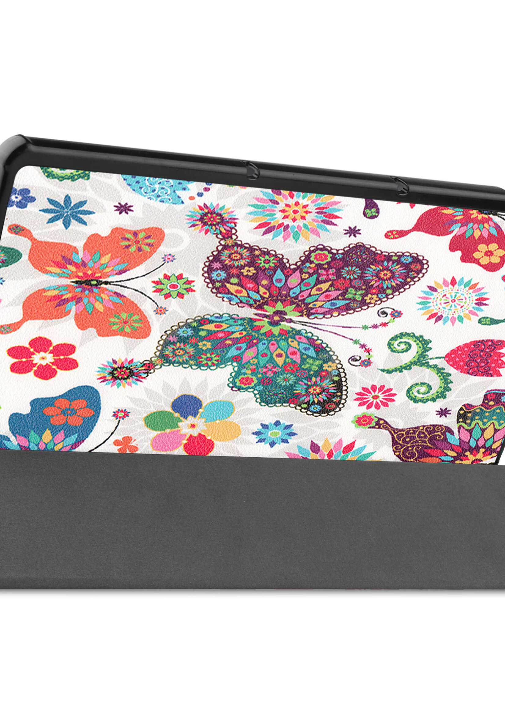 LUQ Hoes Geschikt voor Lenovo Tab P11 Plus Hoes Luxe Hoesje Book Case Met Screenprotector - Hoesje Geschikt voor Lenovo Tab P11 Plus Hoes Cover - Vlinders