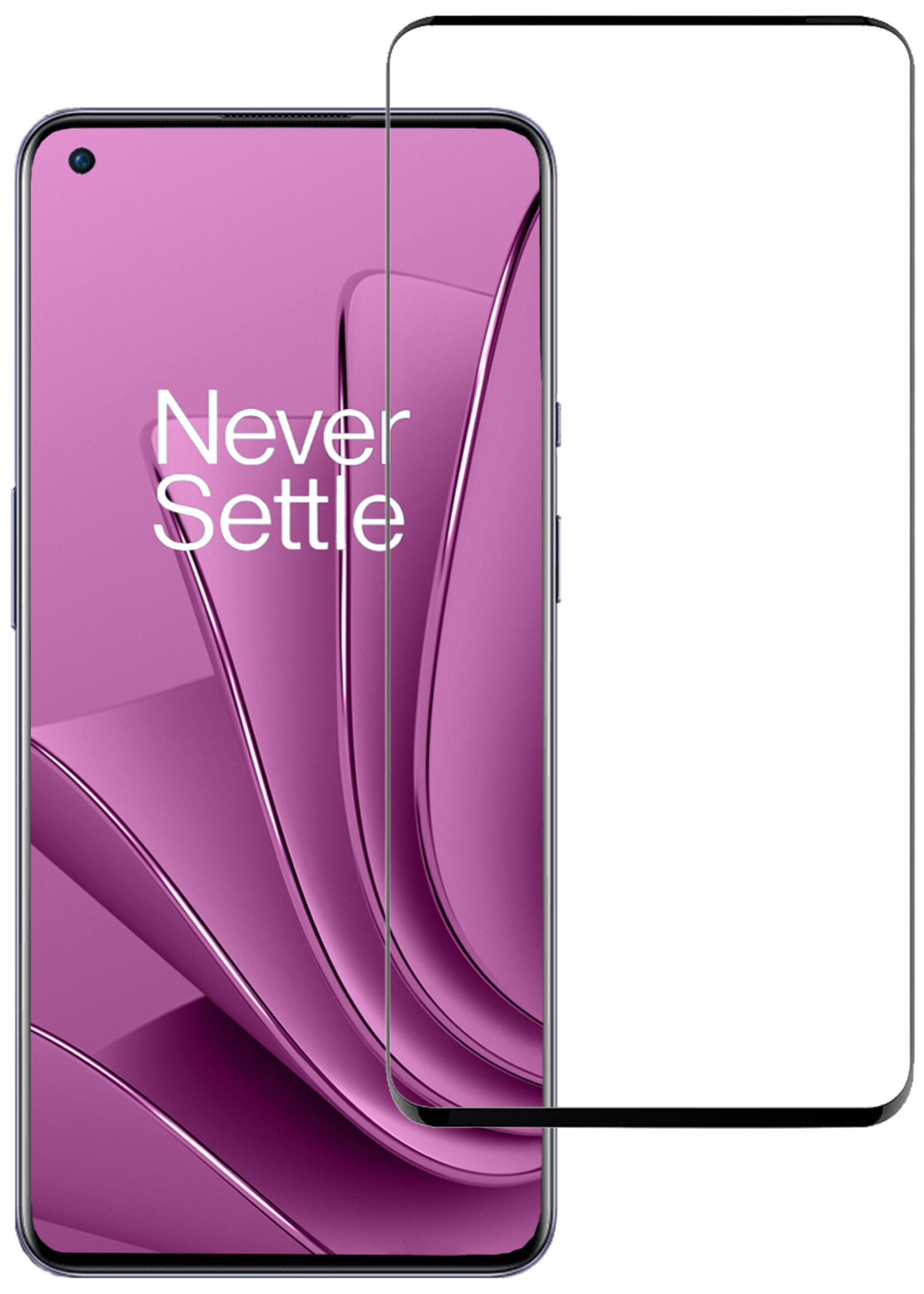 LUQ Screenprotector Geschikt voor OnePlus 10 Pro Screenprotector Glas Full Cover - Screenprotector Geschikt voor OnePlus 10 Pro Screenprotector Full Cover