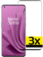 LUQ LUQ OnePlus 10 Pro Screenprotector Glas Full Cover - 3 PACK