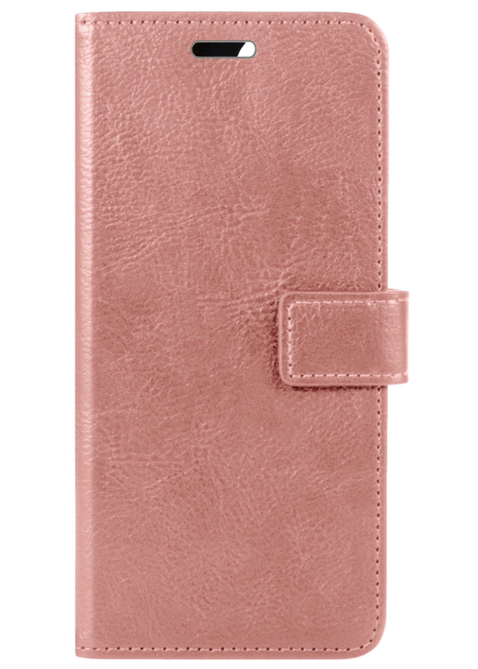 LUQ Hoesje Geschikt voor OnePlus 10 Pro Hoesje Book Case Hoes Wallet Cover - Hoes Geschikt voor OnePlus 10 Pro Hoesje Bookcase Hoes - Rosé goud