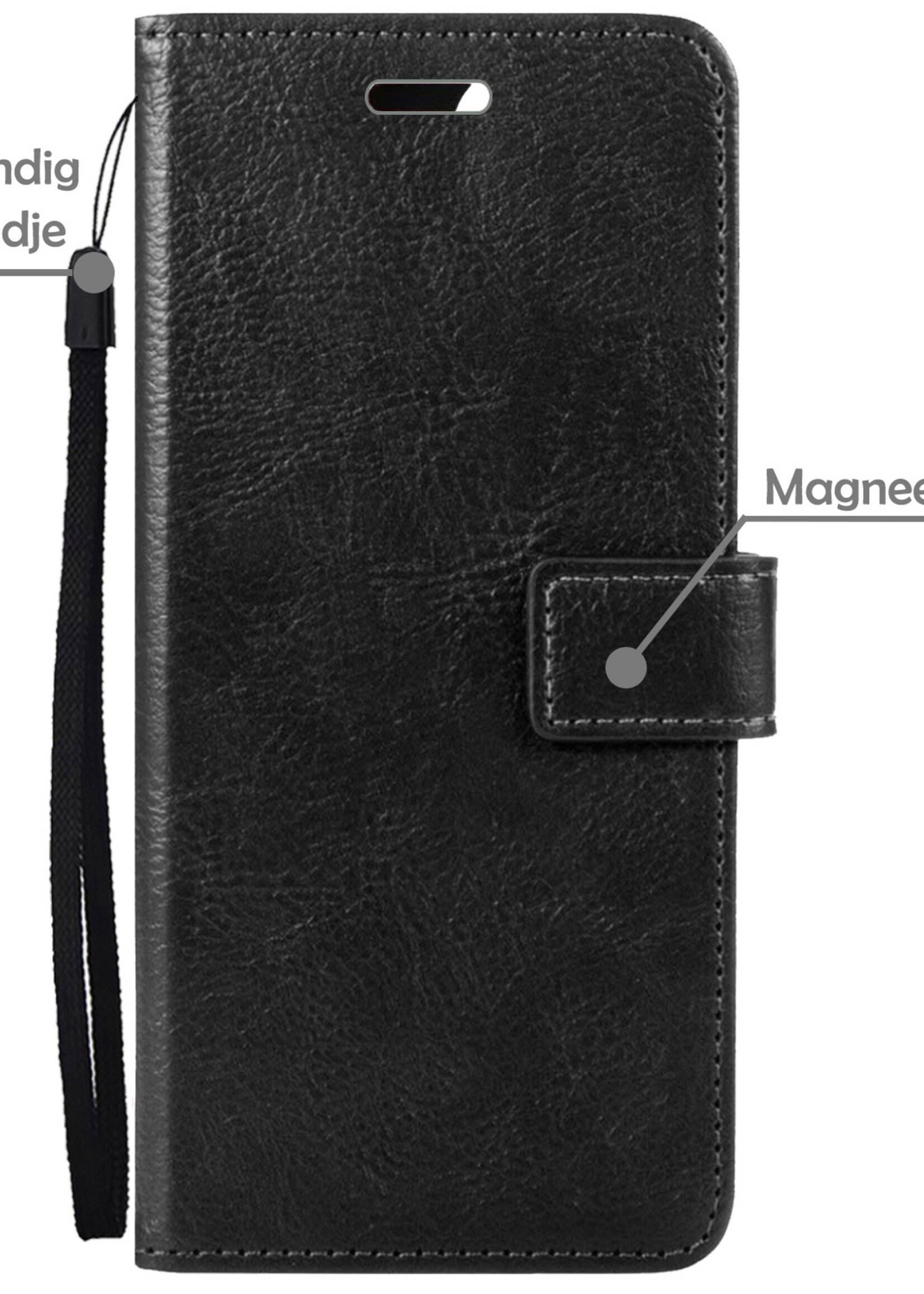 LUQ Hoesje Geschikt voor OnePlus 10 Pro Hoesje Book Case Hoes Wallet Cover - Hoes Geschikt voor OnePlus 10 Pro Hoesje Bookcase Hoes - Zwart