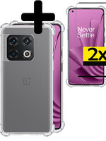 LUQ LUQ OnePlus 10 Pro Hoesje Shockproof Met 2x Screenprotector