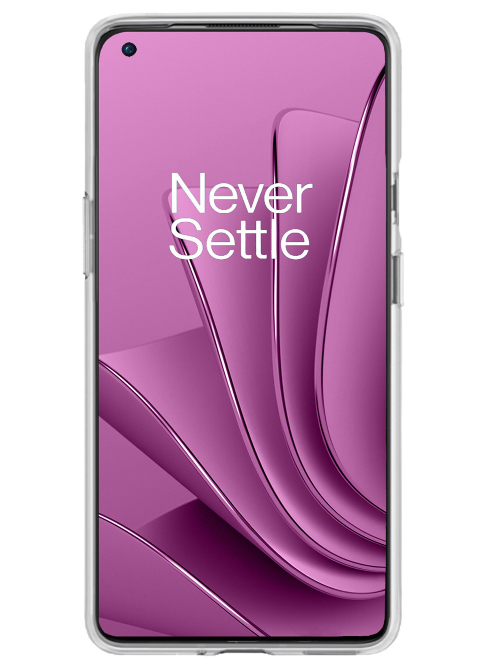 LUQ Hoesje Geschikt voor OnePlus 10 Pro Hoesje Siliconen Case Met 2x Screenprotector - Hoes Geschikt voor OnePlus 10 Pro Hoes Siliconen - Transparant