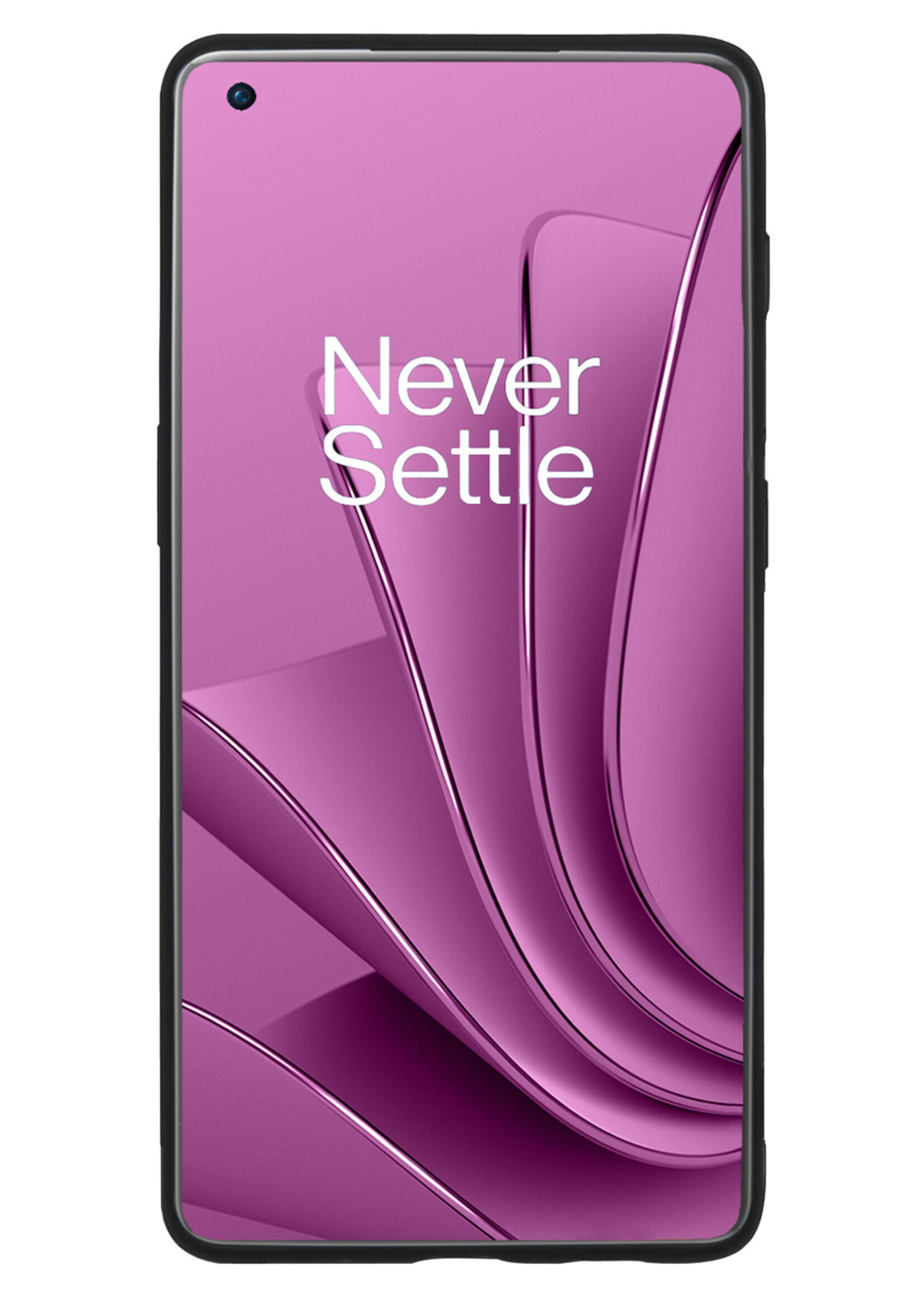 LUQ Hoesje Geschikt voor OnePlus 10 Pro Hoesje Siliconen Case Met 2x Screenprotector - Hoes Geschikt voor OnePlus 10 Pro Hoes Siliconen - Zwart