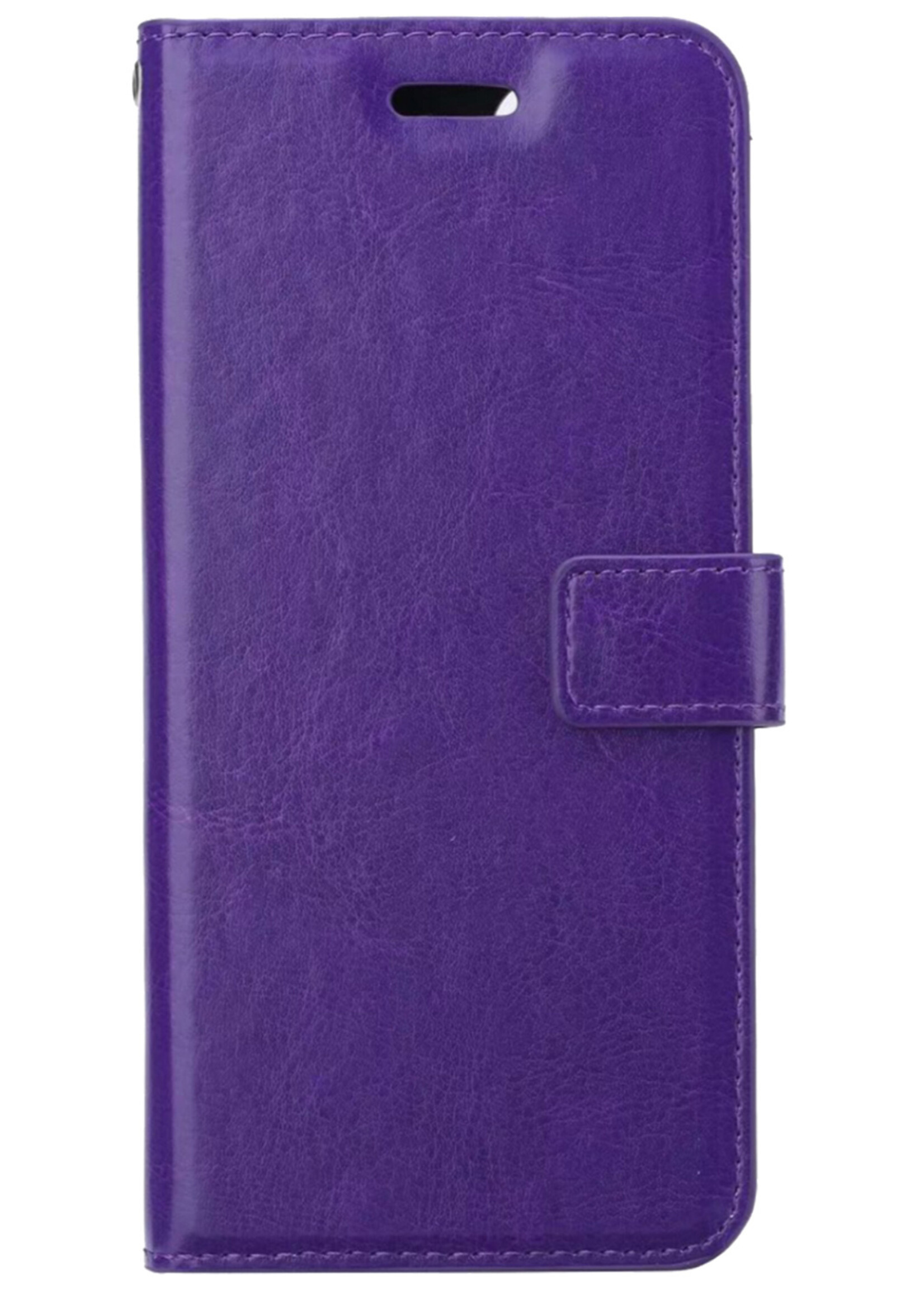 LUQ Hoesje Geschikt voor OnePlus 10 Pro Hoesje Book Case Hoes Wallet Cover Met Screenprotector - Hoes Geschikt voor OnePlus 10 Pro Hoesje Bookcase Hoes - Paars