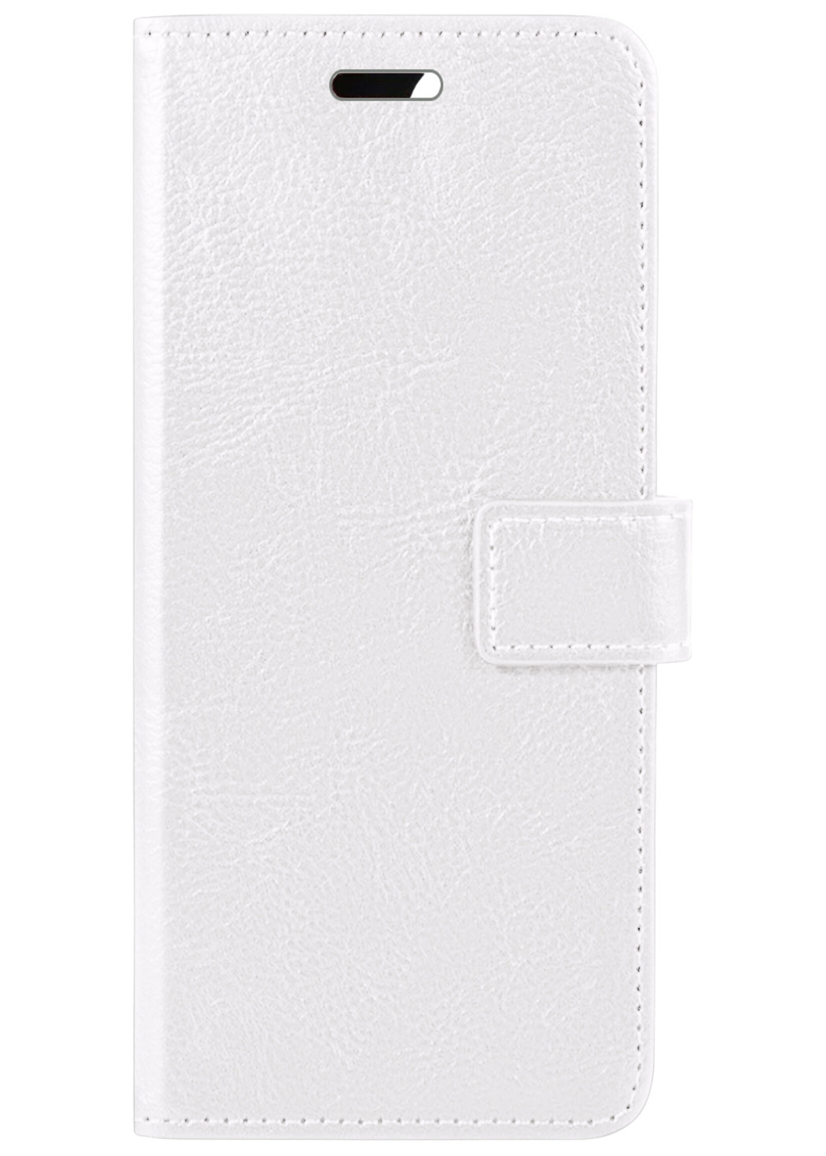 Hoesje Geschikt voor OnePlus 10 Pro Hoesje Book Case Hoes Wallet Cover Met Screenprotector - Hoes Geschikt voor OnePlus 10 Pro Hoesje Bookcase Hoes - Wit