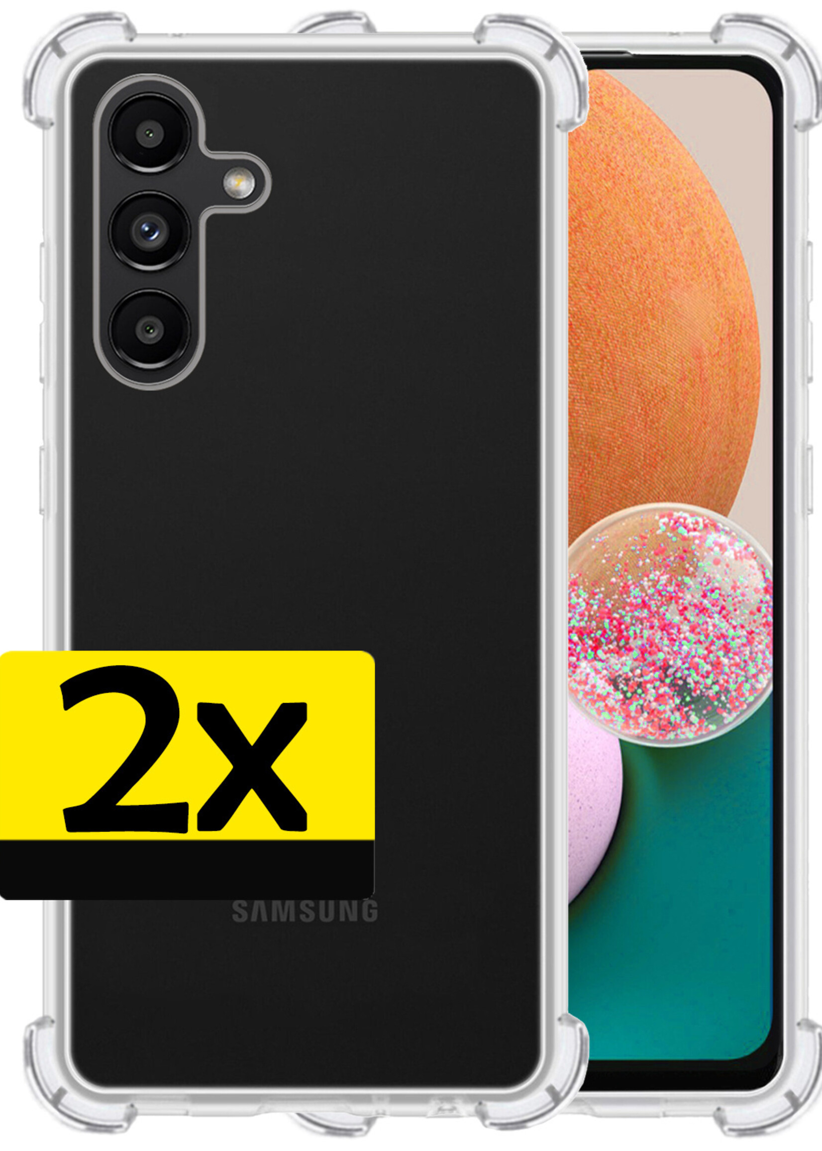 LUQ Hoesje Geschikt voor Samsung A13 5G Hoesje Shockproof Case Siliconen - Hoes Geschikt voor Samsung Galaxy A13 5G Hoes Cover Siliconen - Transparant - 2 Stuks