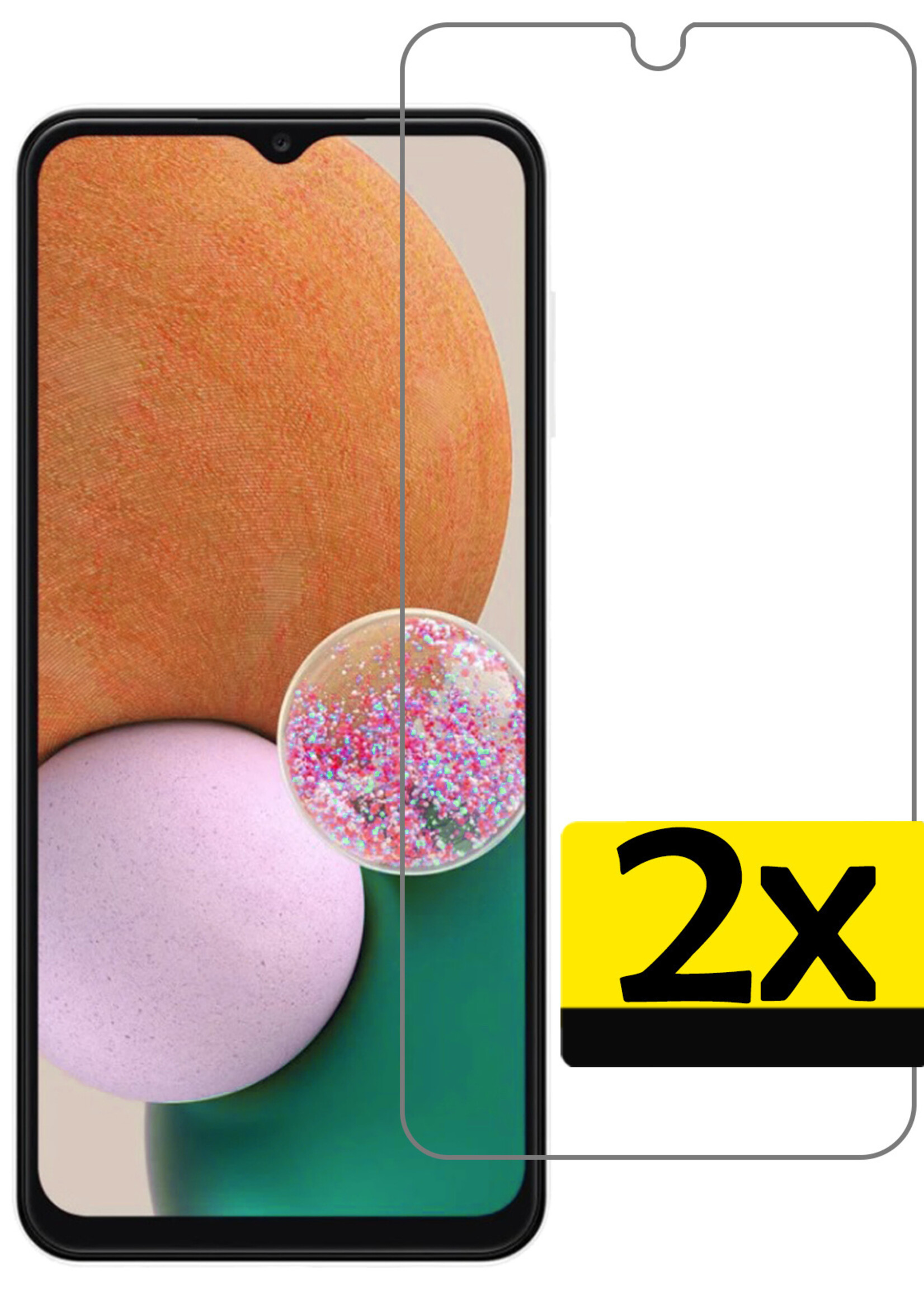 LUQ Screenprotector Geschikt voor Samsung A13 5G Screenprotector Beschermglas Gehard Glas - Screenprotector Geschikt voor Samsung Galaxy A13 5G Screenprotector Glas - 2 Stuks