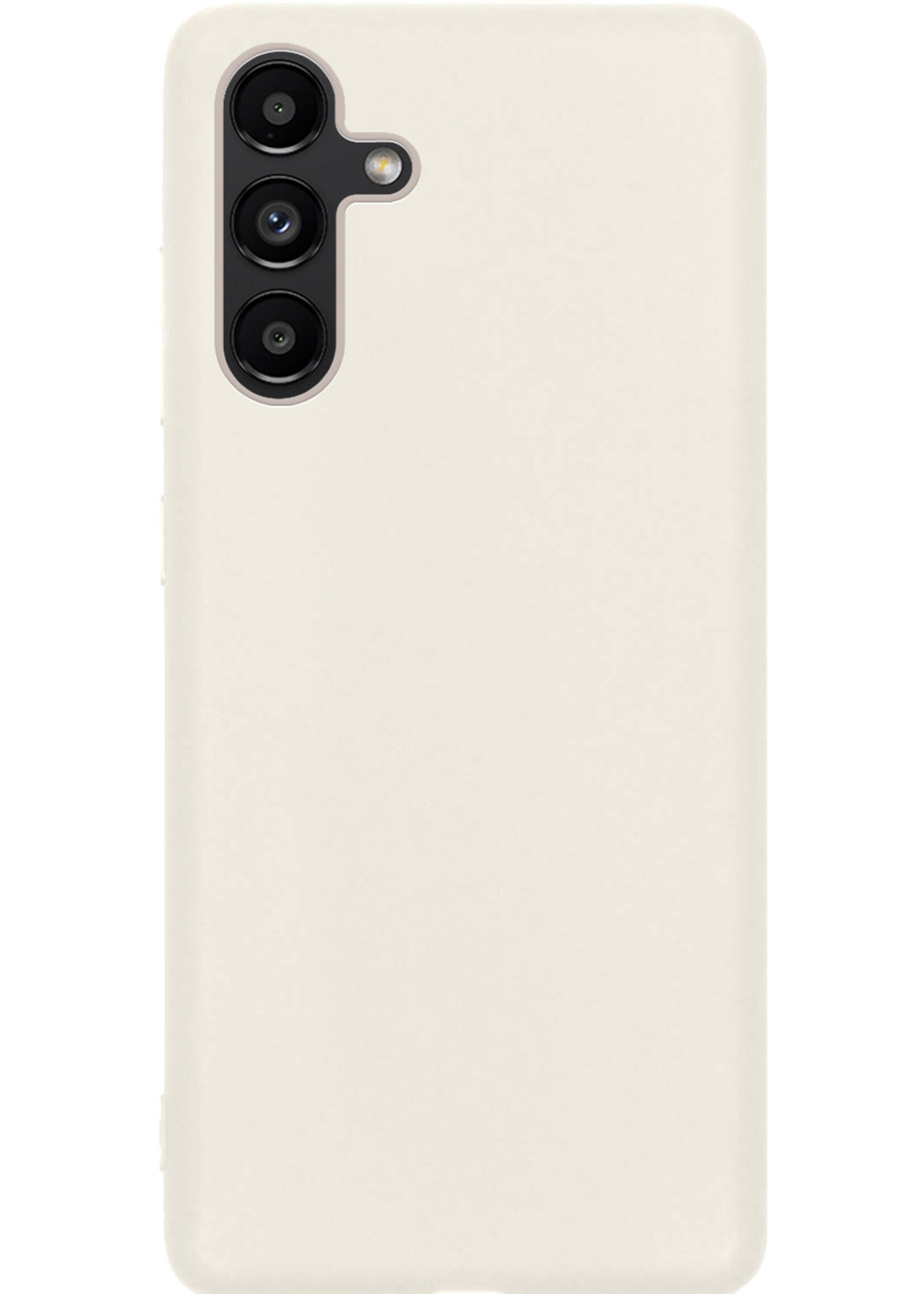 LUQ Hoesje Geschikt voor Samsung A13 5G Hoesje Siliconen Case - Hoes Geschikt voor Samsung Galaxy A13 5G Hoes Siliconen - Wit