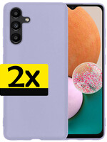 LUQ LUQ Samsung Galaxy A13 5G Hoesje Siliconen - Lila - 2 PACK