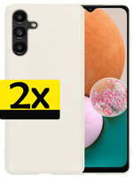 LUQ LUQ Samsung Galaxy A13 5G Hoesje Siliconen - Wit - 2 PACK