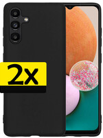 LUQ LUQ Samsung Galaxy A13 5G Hoesje Siliconen - Zwart - 2 PACK
