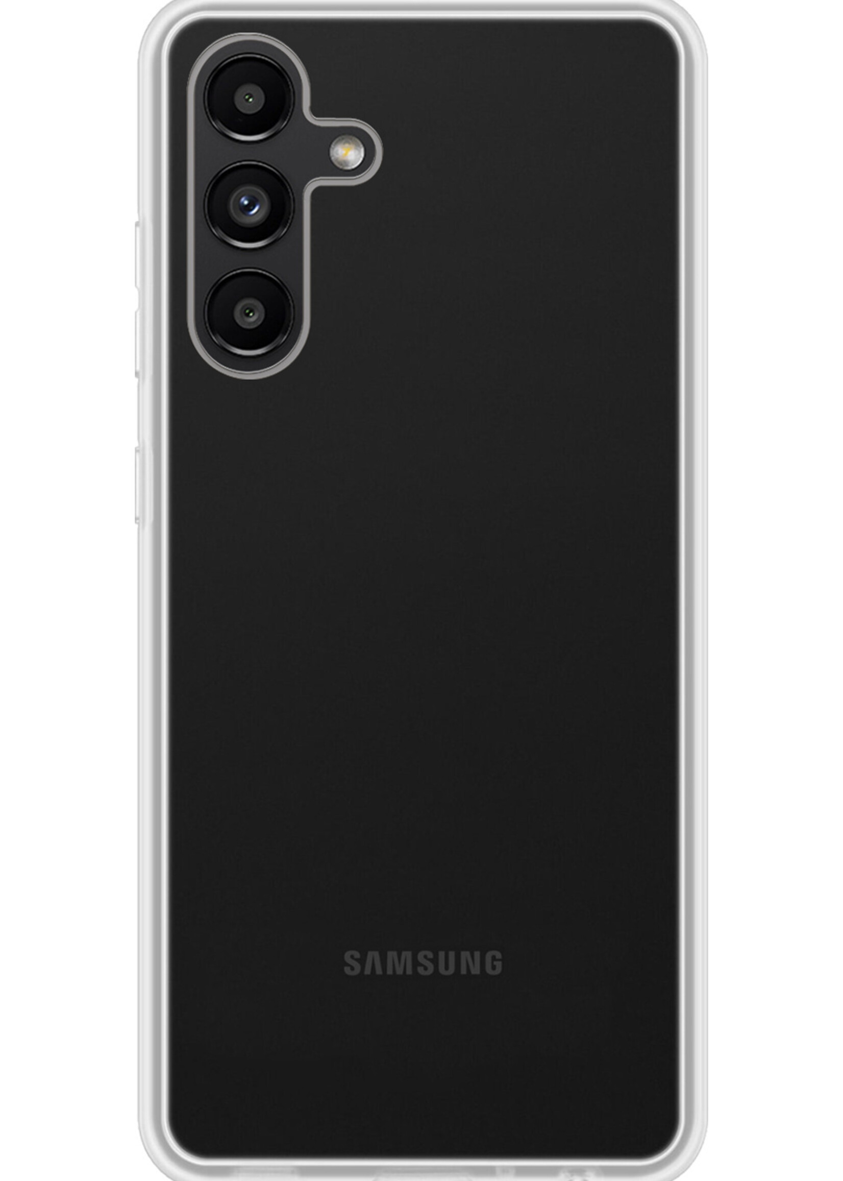 LUQ Hoesje Geschikt voor Samsung A13 5G Hoesje Siliconen Case Met Screenprotector - Hoes Geschikt voor Samsung Galaxy A13 5G Hoes Siliconen - Transparant