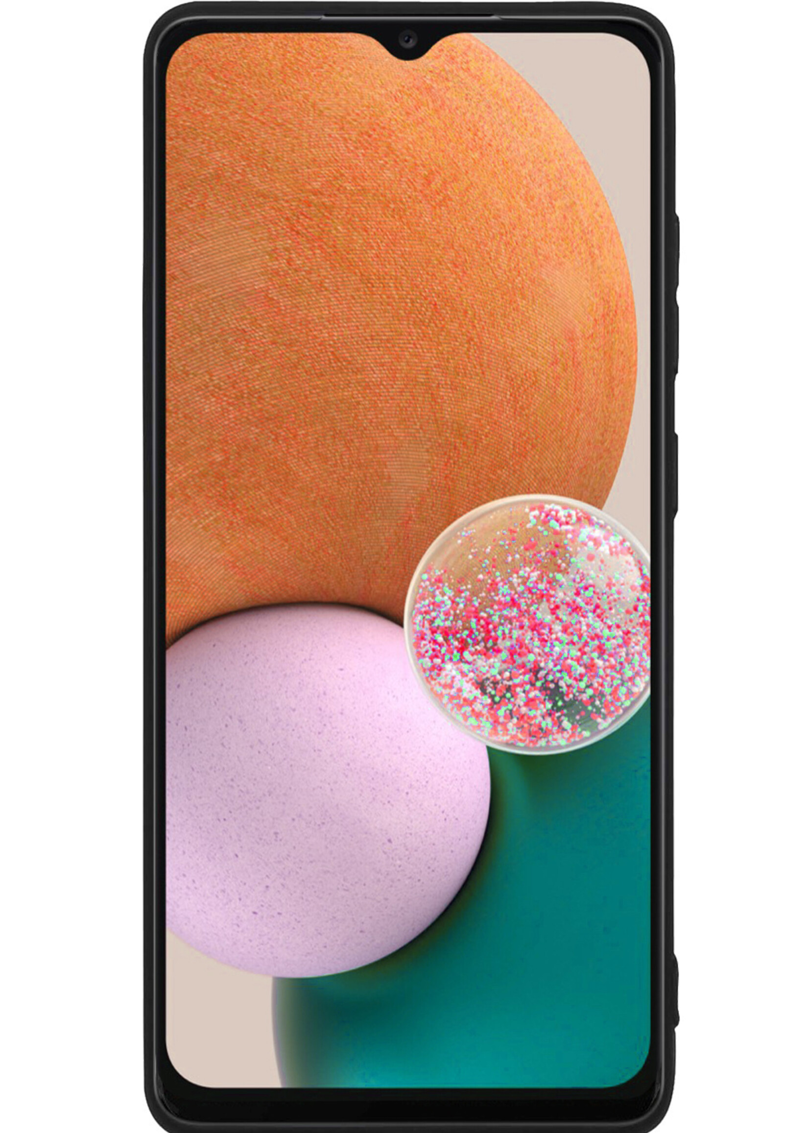 LUQ Hoesje Geschikt voor Samsung A13 5G Hoesje Siliconen Case Met Screenprotector - Hoes Geschikt voor Samsung Galaxy A13 5G Hoes Siliconen - Zwart