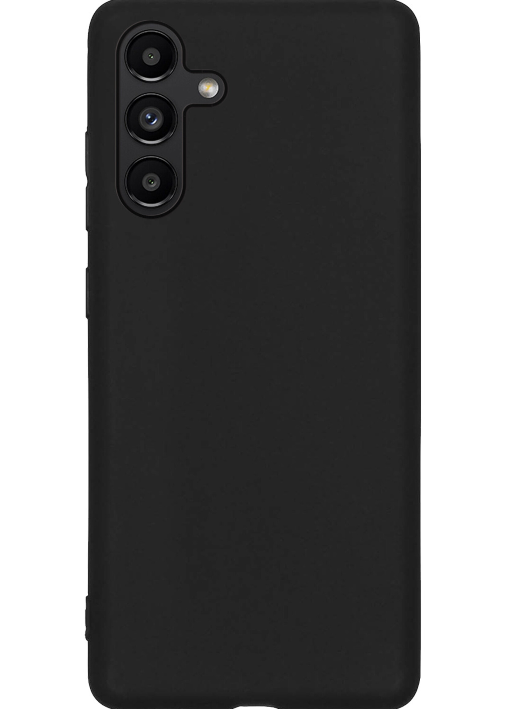 LUQ Hoesje Geschikt voor Samsung A13 5G Hoesje Siliconen Case Met Screenprotector - Hoes Geschikt voor Samsung Galaxy A13 5G Hoes Siliconen - Zwart