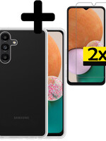 LUQ LUQ Samsung Galaxy A13 5G Hoesje Siliconen Met 2x Screenprotector - Transparant