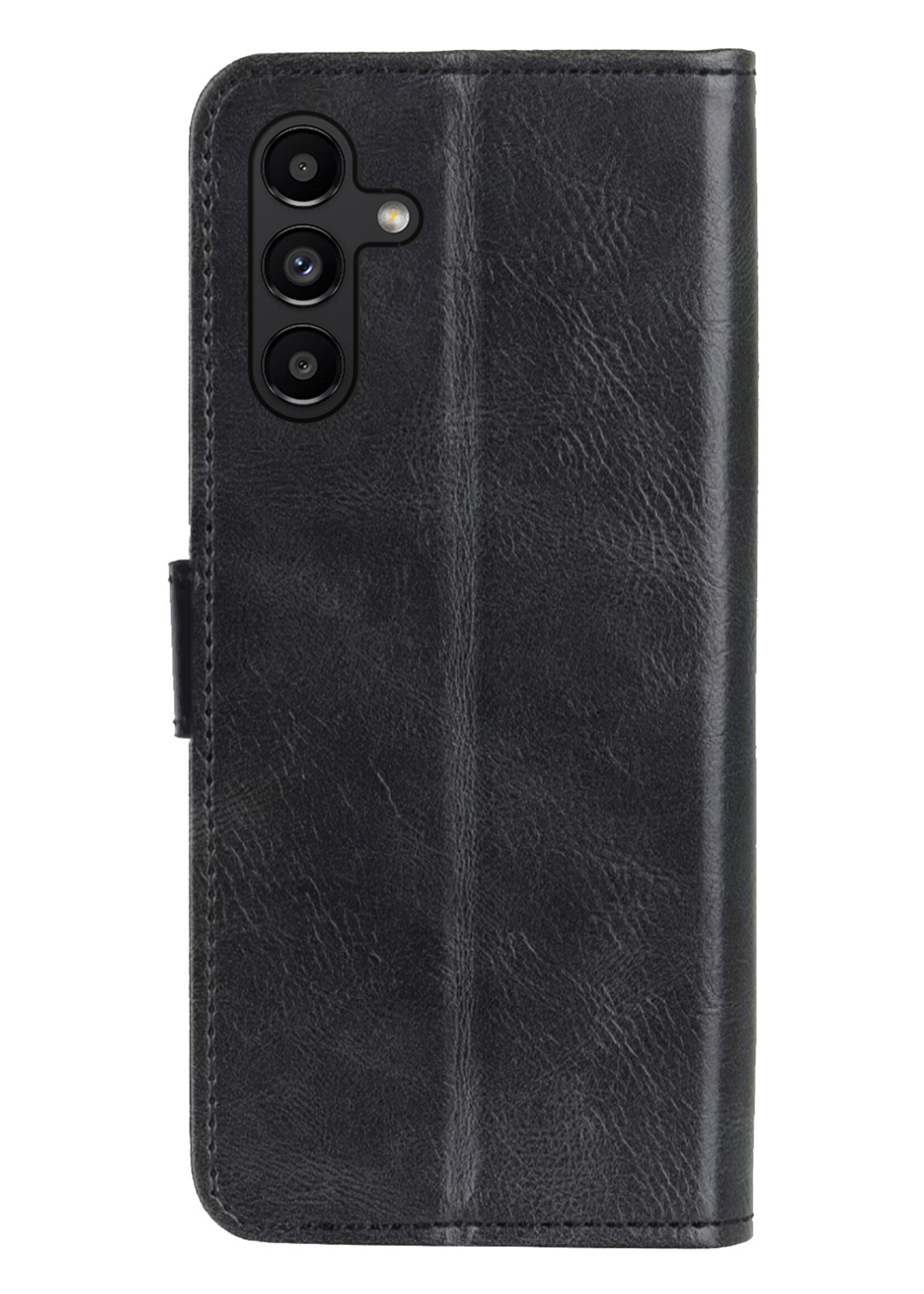 LUQ Hoesje Geschikt voor Samsung A13 5G Hoesje Book Case Hoes Wallet Cover Met Screenprotector - Hoes Geschikt voor Samsung Galaxy A13 5G Hoesje Bookcase Hoes - Zwart