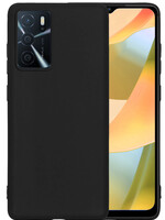 LUQ LUQ OPPO A16 Hoesje Siliconen - Zwart