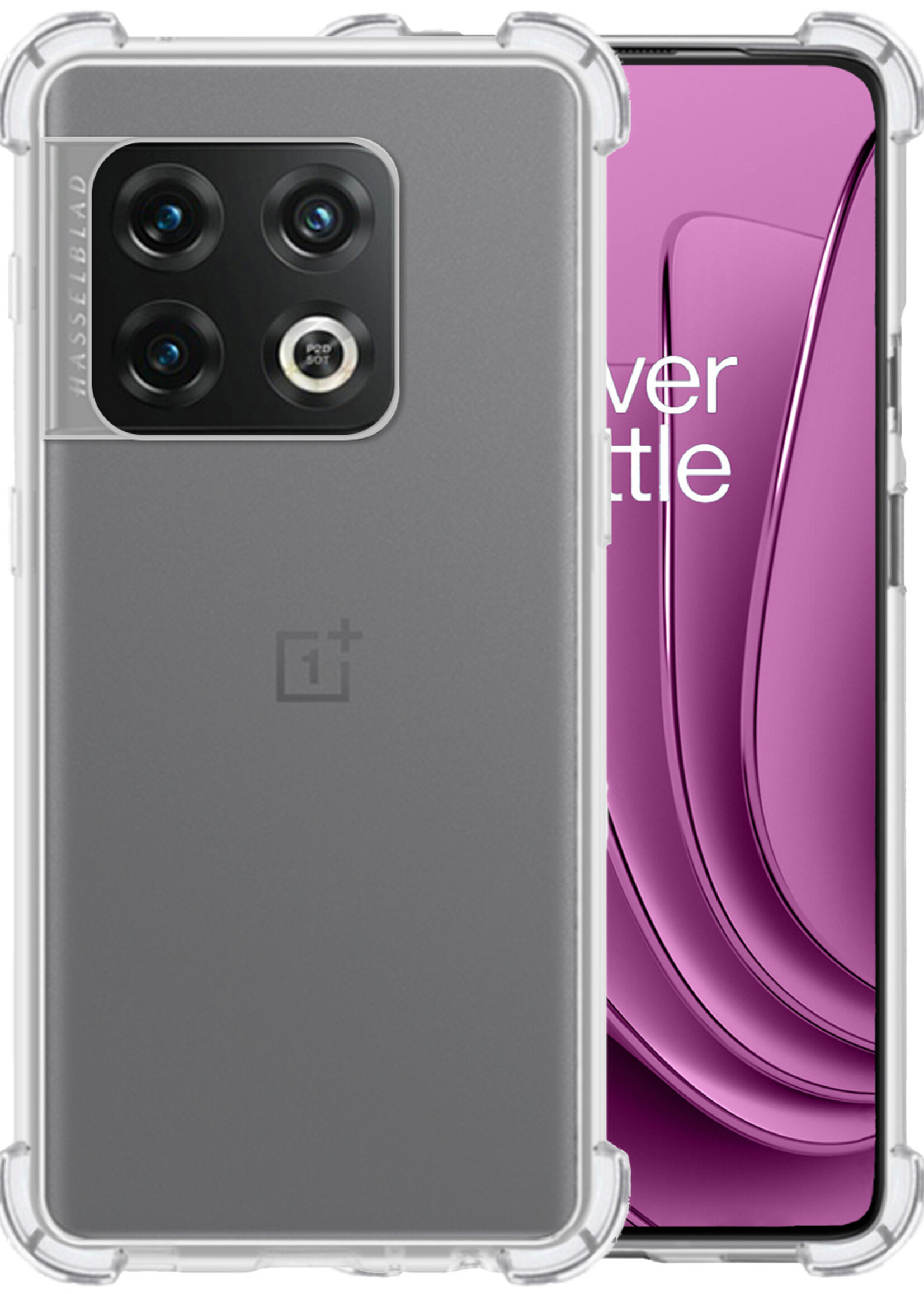LUQ Hoesje Geschikt voor OnePlus 10 Pro Hoesje Shockproof Case Siliconen - Hoes Geschikt voor OnePlus 10 Pro Hoes Cover Siliconen - Transparant
