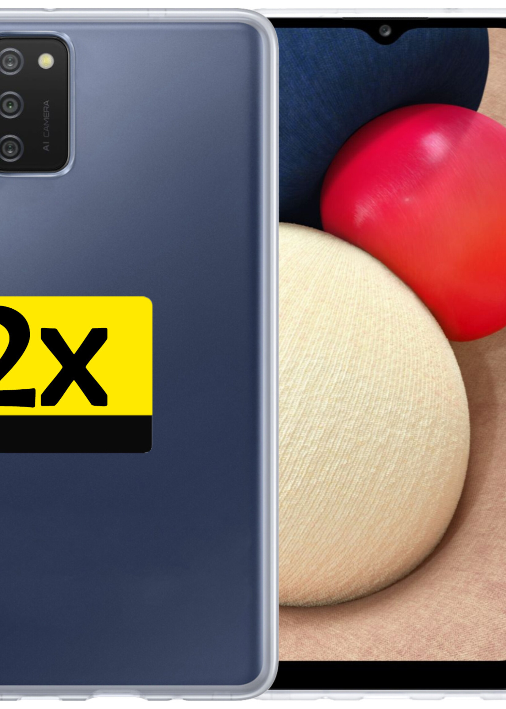 LUQ Hoesje Geschikt voor Samsung A03s Hoesje Siliconen Case - Hoes Geschikt voor Samsung Galaxy A03s Hoes Siliconen - Transparant - 2 Stuks